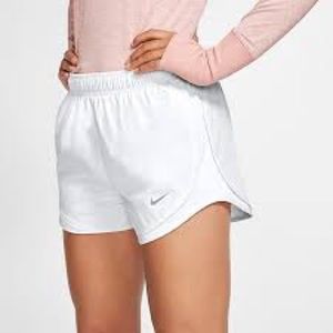 White Nike shorts